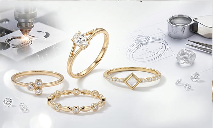 14 Karat Natural Diamond Jewelry Collection