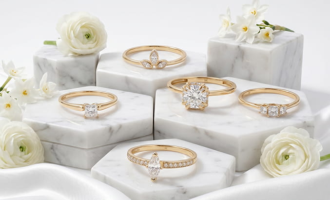 18 Karat Lab Grown Diamond Jewelry Collection