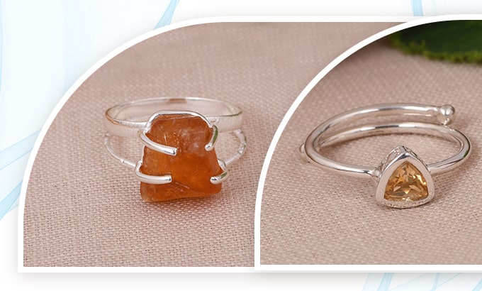 November Birthstone Citrine Rings Wholesale