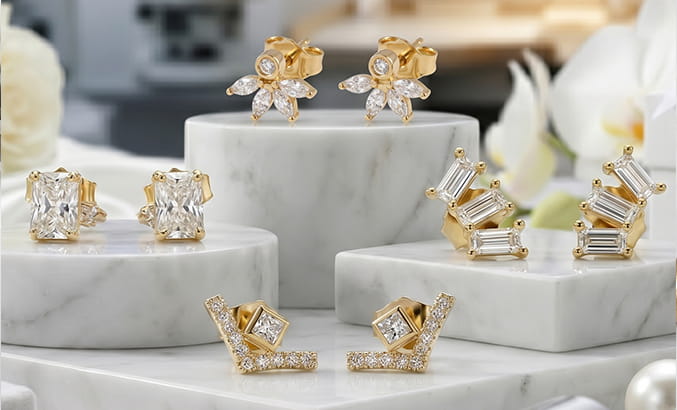 18 Karat Natural Diamond Jewelry Collection