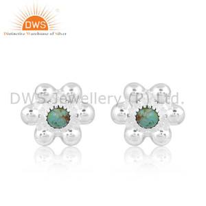 Kingman Turquoise Sterling Silver Earrings