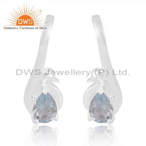 Charming Blue Topaz Duck Earrings For Your Special One