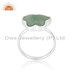 Stunning Green Strawberry Quartz Butterfly Ring For Her