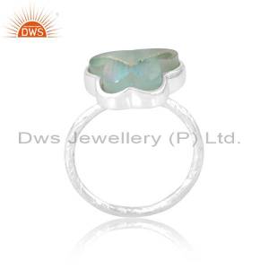 Aurora Opal Sky Butterfly Ring For Women's