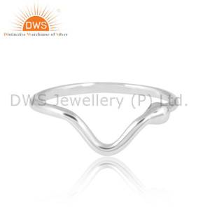 Sterling Silver Wave Ring Minimalist Jewelry