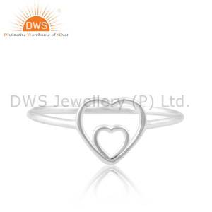 Double Hearts Valentine Ring Romantic Gift