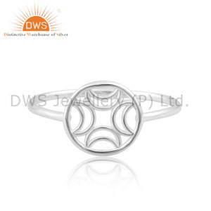 Moons Silver Ring: Lunar Crescent Stackable Charm