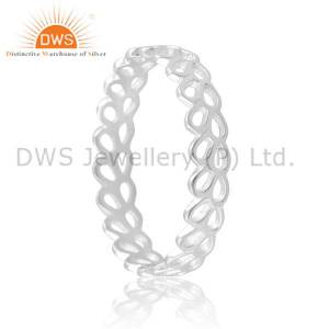 Trendy Silver Band Ring Minimal Everyday Style