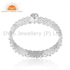 Crystal Quartz Ring Sterling Silver: Clear Sparkling Purity