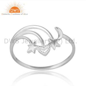 Heart And Stars Valentine Ring Gift For Her: Love Sparkle
