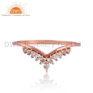 Diamond Rose Gold Ring For Elegant Occasions